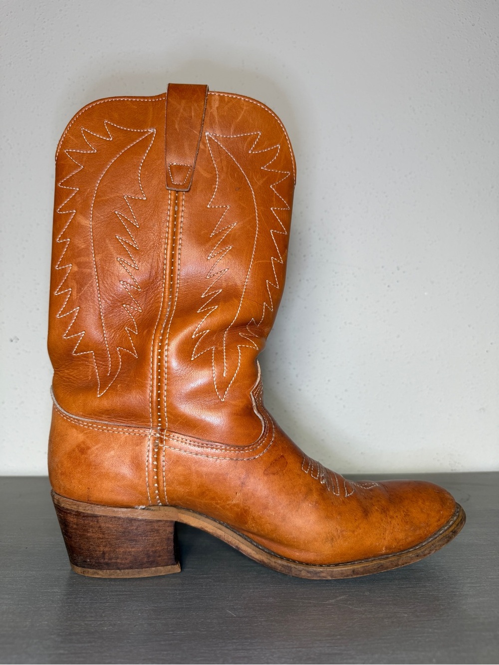 Vintage Landis Western Campus Work Boots Men’s 10.5 D Tan Leather Boots USA - Picture 5 of 12